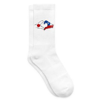 Japan Chile Flagge Hände Herzform used - Tennissocken - Weiß - Rechts