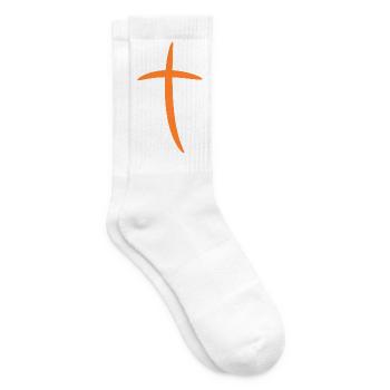 Kreuz Design Religion Kirche - Tennissocken - Weiß - Rechts