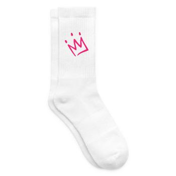 Krone Rosa - Tennissocken - Weiß - Rechts