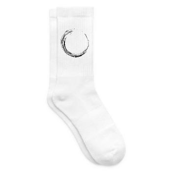 Kreis Schwarz - Tennissocken - Weiß - Rechts