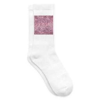 Gesichtsmaske Sticker Pink Glitzer - Tennissocken - Weiß - Rechts
