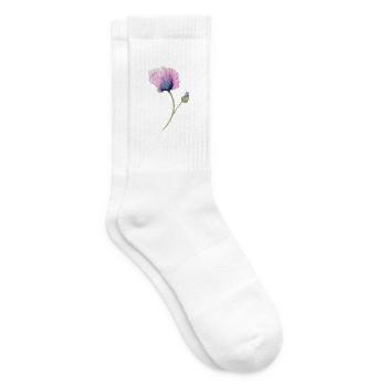 Blume - Tennissocken - Weiß - Rechts