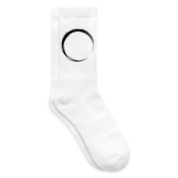 Kreis Symbol Form Schwarz - Tennissocken - Weiß - Rechts
