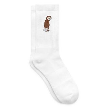 Sleepy Sloth Schläfriges Faultier Geschenk Xmas - Tennissocken - Weiß - Rechts