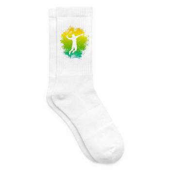 Badminton Spieler Badmintonspieler Federball - Tennissocken - Weiß - Rechts