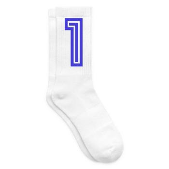 1. 1 JAHR. 1. JAHRESTAG. 1 JAHR GEBURTSTAG - Tennissocken - Weiß - Rechts
