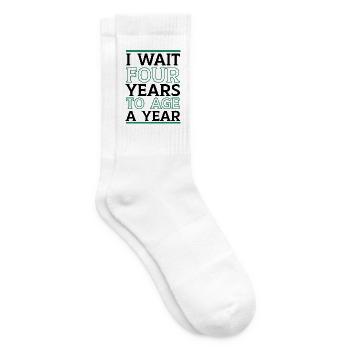 Happy Birthday Schaltjahr 29. Februar Schalttag - Tennissocken - Weiß - Rechts