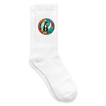 Stinktierglas bunte Karikatur Kawaii Tier - Tennissocken - Weiß - Rechts