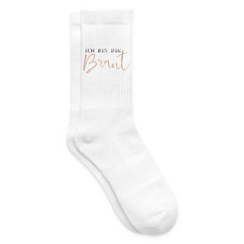 Ich bin die Braut - Tennissocken - Weiß - Rechts