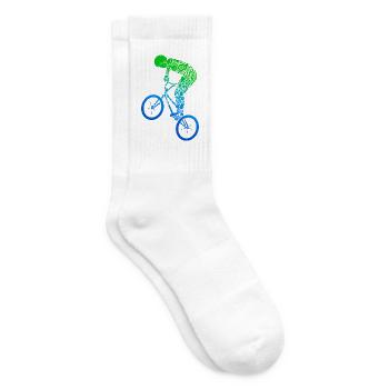 BMX Stunts Bike Tricks Jungen Fahrrad BMX Kinder - Tennissocken - Weiß - Rechts