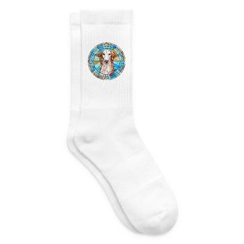 Barsoi Hund Rasse Buntes Glas Buntes Aquarell - Tennissocken - Weiß - Rechts