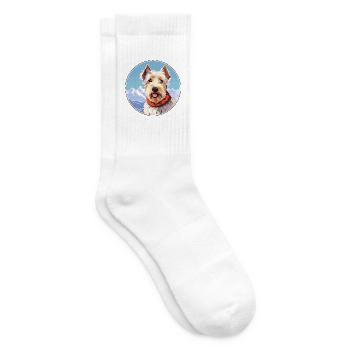 Sportliche Lucas Terrier Hunderasse Cartoon Kawaii Wa - Tennissocken - Weiß - Rechts