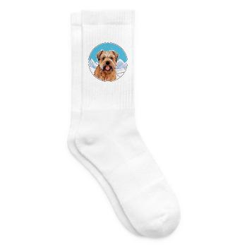 Norfolk Terrier Hunderasse Karikatur Kawaii Watercolo - Tennissocken - Weiß - Rechts