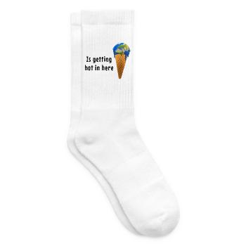 Is getting hot in here - Erde als schmelzendes Eis - Tennissocken - Weiß - Rechts