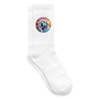 Pyrenäen-Mastiff-Hunderasse Bunte Karikatur Wasserc - Tennissocken - Weiß - Rechts