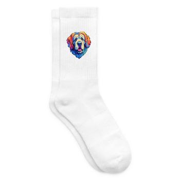 Pyrenäen-Mastiff-Hunderasse Cartoon Kawaii Illustra - Tennissocken - Weiß - Rechts