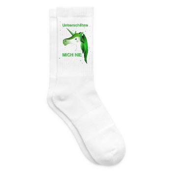 Einhorn grünes Einhorn - Tennissocken - Weiß - Rechts