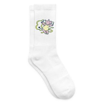 Turnfreudiges Flusspferd Turner - Tennissocken - Weiß - Rechts