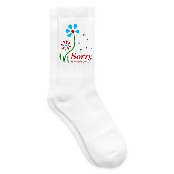 Sorry, es tut mir leid - Tennissocken - Weiß - Rechts