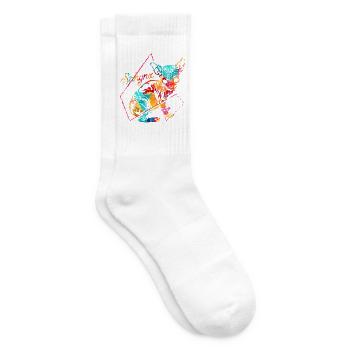 Anschmiegsame Sphynx Rassekatze - Tennissocken - Weiß - Rechts