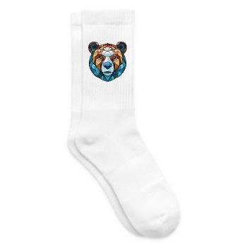 Himalaya-Bär Bunte Aquarell-Tierkarikatur - Tennissocken - Weiß - Rechts