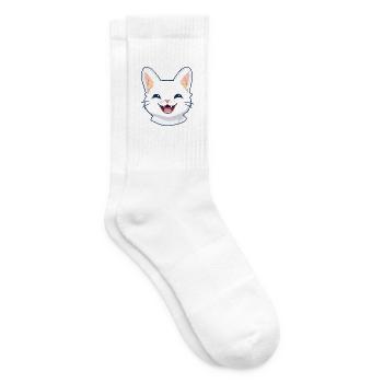 Niedliche Katze bunte Aquarell-Tierillustration - Tennissocken - Weiß - Rechts