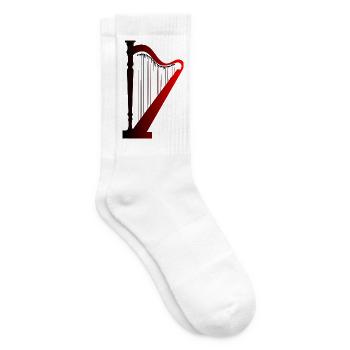 Harfe - Tennissocken - Weiß - Rechts