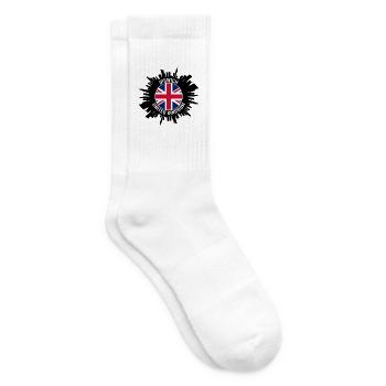 Ipswich Skyline UK Flagge Reise-Souvenir - Tennissocken - Weiß - Rechts