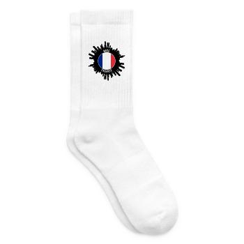 Nizza Skyline Frankreich Flagge Reise Souvenir - Tennissocken - Weiß - Rechts