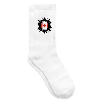 Edmonton Skyline Kanada Flagge Reisesouvenir - Tennissocken - Weiß - Rechts