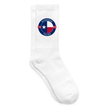 Richardson Texas Flagge USA Reise Souvenir Abzeichen - Tennissocken - Weiß - Rechts