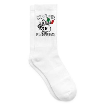 Peace Love Dia De Muertos Dia De Muertos - Tennissocken - Weiß - Rechts