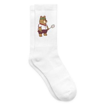 Sportlicher Speedminton Bärensportler - Tennissocken - Weiß - Rechts