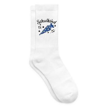 Schulkind Fußball Schulanfang - Tennissocken - Weiß - Rechts