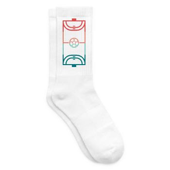 Handballer Handball Spielfeld Handballspieler - Tennissocken - Weiß - Rechts
