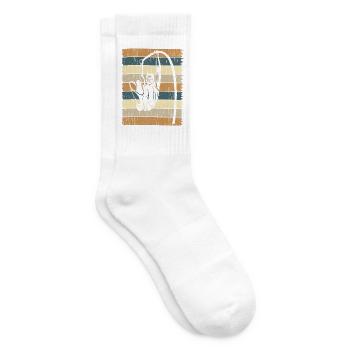 Retro Stabhochspringer Leichtathletik Stabhochspru - Tennissocken - Weiß - Rechts