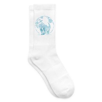Schmelzender Eisbär Klimawandel - Tennissocken - Weiß - Rechts