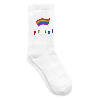 Rainbow flag Heart Pride - Tennissocken - Weiß - Rechts