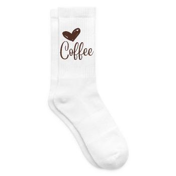 Kaffeeliebe in Kalligrafie-Print - Tennissocken - Weiß - Rechts