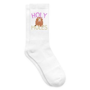 Löchrige Maulwürfe Tierisches Wortspiel Maulwurfli - Tennissocken - Weiß - Rechts
