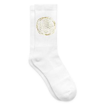 Blume des Lebens gold - Tennissocken - Weiß - Rechts