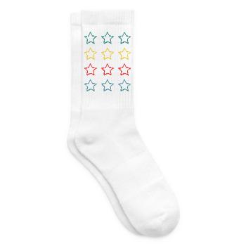 STERN. WEIHNACHTEN. JAHR. JAHRESTAG. RUHESTAND. FEST. - Tennissocken - Weiß - Rechts