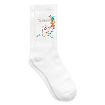 Diskreter Tatortreiniger Blutspur - Tennissocken - Weiß - Rechts