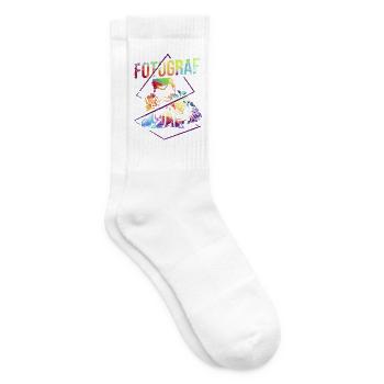 Kreativer Fotograf Kameralinse - Tennissocken - Weiß - Rechts