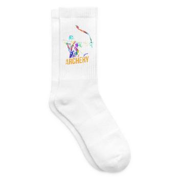 Begeisterter Bogenschütze Hobbyturnier - Tennissocken - Weiß - Rechts