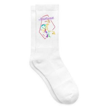 Gelassener Anästhesist Operationssaal - Tennissocken - Weiß - Rechts