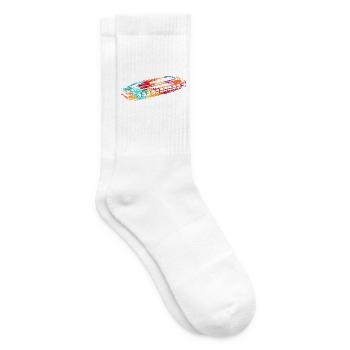 Kehlige Mundharmonika Straßenmusik - Tennissocken - Weiß - Rechts