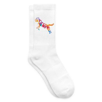 Wachsamer Rottweiler Familienwache - Tennissocken - Weiß - Rechts