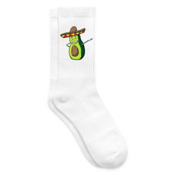 Avocado Dab Mexico Sombrero Dabbing - Tennissocken - Weiß - Rechts