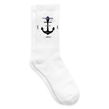 Anker Island Urlaub - Tennissocken - Weiß - Rechts